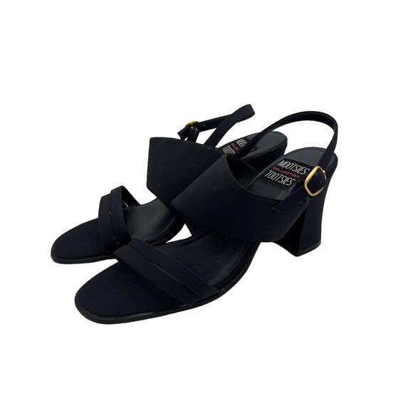 Mootsies Tootsies women's size 9 black block heeled sandals S0302 - Picture 2 of 10
